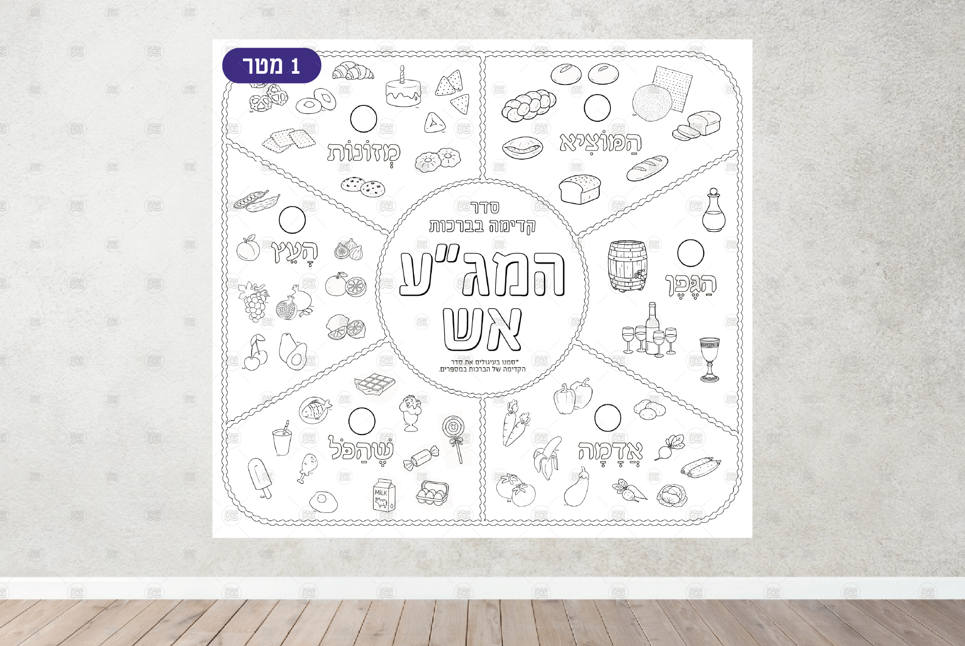 פוסטר המגע א"ש - קדימה בברכות אורך מטר